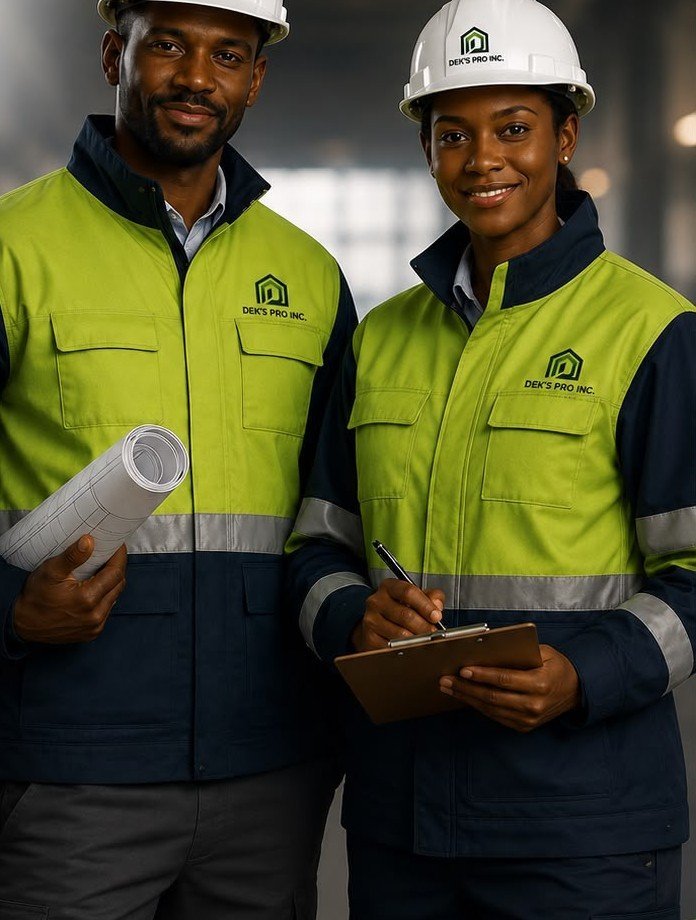Dek's Pro Inc. team on a construction site