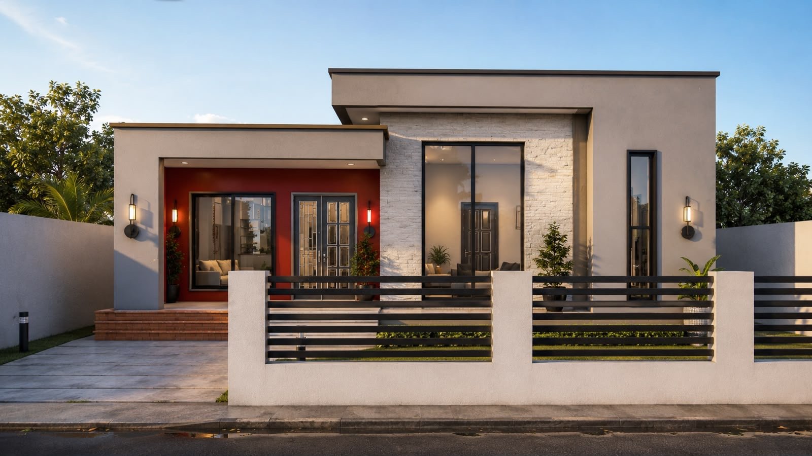 Street-facing design rendering of the Kebbah Dixville residence