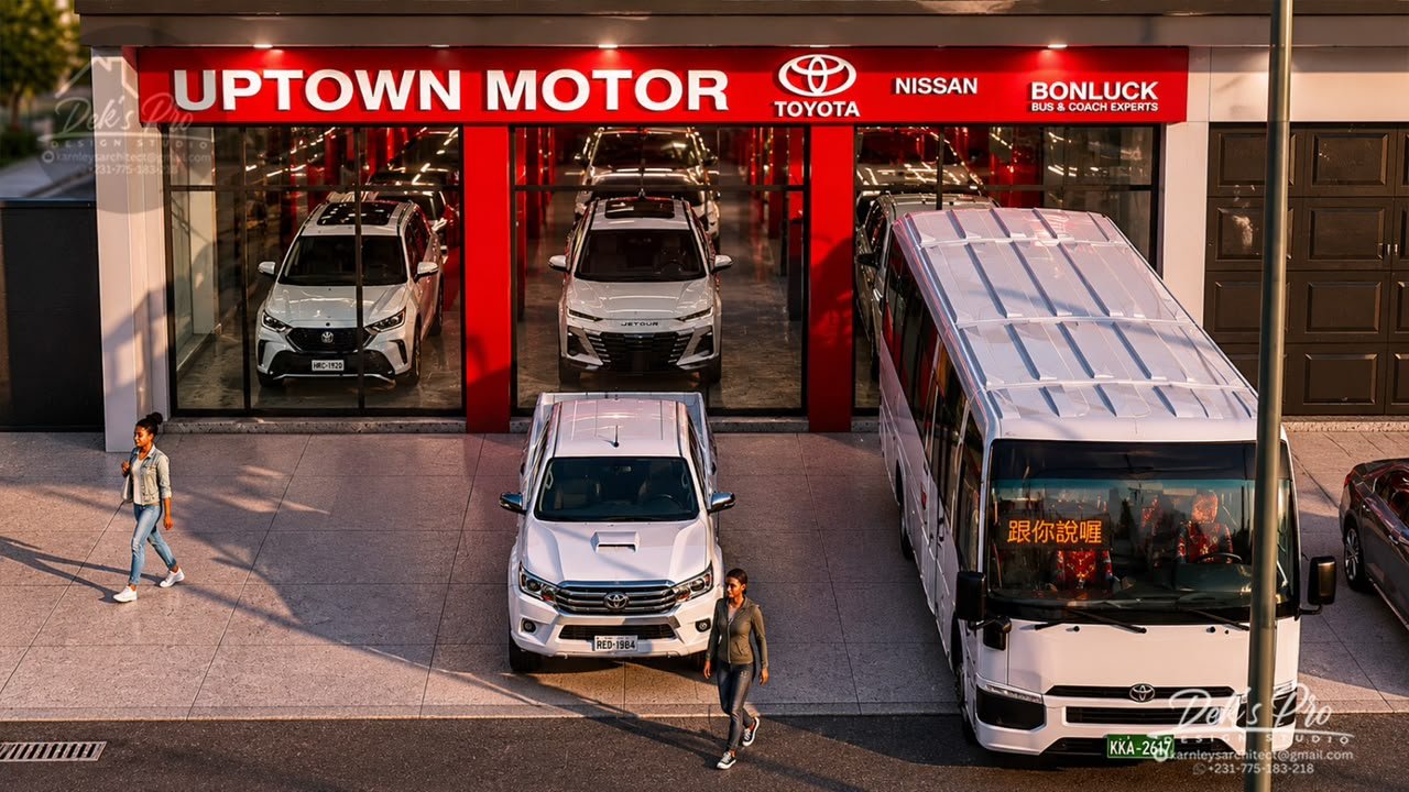 Elevated exterior design visualization for Uptown Motor
